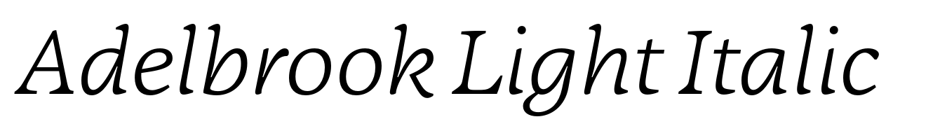 Adelbrook Light Italic